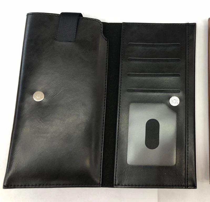 PULL UP POUCH WITH CARD SLOT BLACK MEDIUM